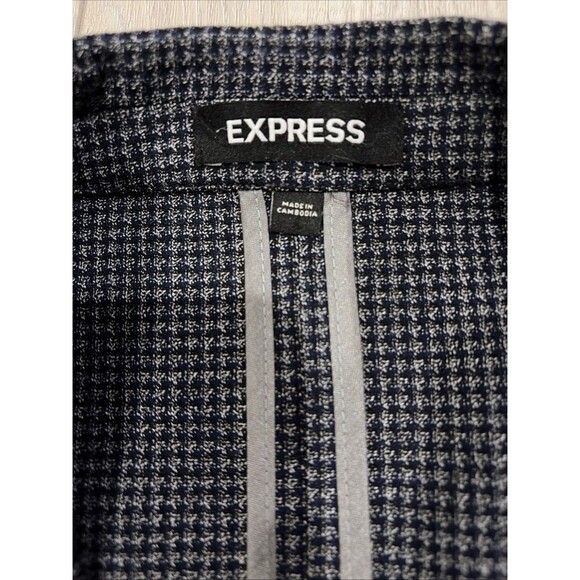 LOT OF 2 EXPRESS EXTRA SLIM CHARCOAL NAVY WOOL TWEED SPORT COAT JACKET SZ 40S - Picture 6 of 16